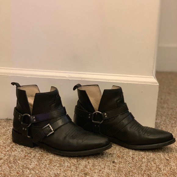 1/2 inch heel moto booties worn a few times - Picture 3 of 5